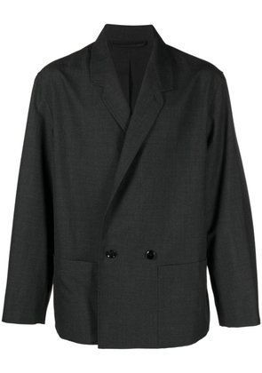 LEMAIRE double-breasted cotton-blend blazer - Grey