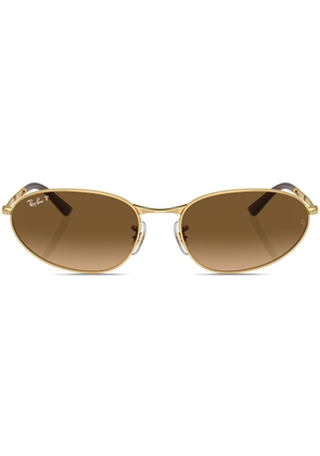 Ray-Ban RB3734 oval-frame sunglasses - Gold