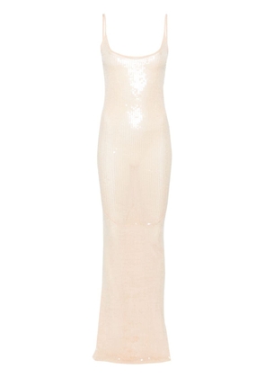 Rick Owens Lilies sequinned slip dress - Neutrals