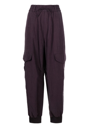 Y-3 high-waisted cargo track-pants - Purple