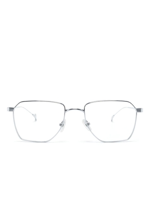 Eyepetizer Sigmund geometric-frame glasses - Silver