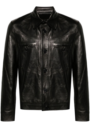 Salvatore Santoro single-breasted leather jacket - Black