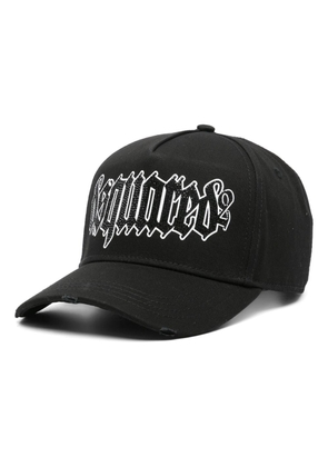 Dsquared2 rhinestone-logo print cap - Black