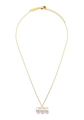 TASAKI 18kt yellow gold Collection Line Balance Neo Akoya pearl pendant necklace