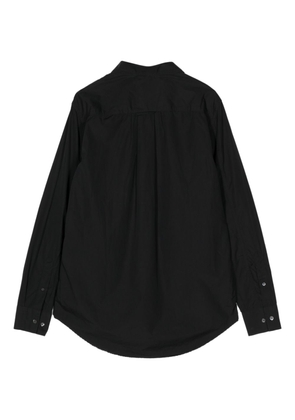 NN07 pleat-detail cotton shirt - Black