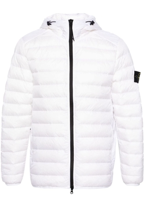 Stone Island Compass-badge quilted puffer jacket - White