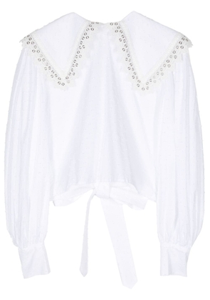 Charles Jeffrey Loverboy Babydoll cotton blouse - White