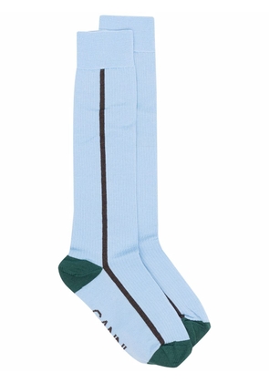 GANNI calcetines striped socks - Blue