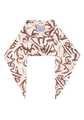 AERON Bennet logo-print scarf - Neutrals