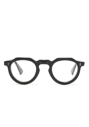 Lesca Crown round-frame glasses - Black