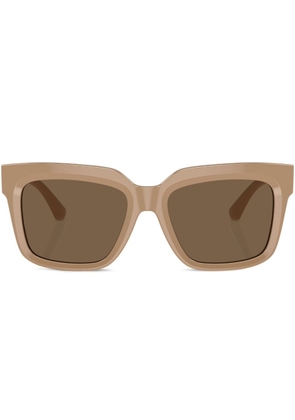 Burberry Eyewear monogram-plaque wayfarer sunglasses - Neutrals