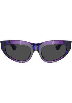 Burberry Eyewear checkered cat-eye sunglasses - Purple