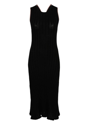 Paul Smith stripe-trim ribbed maxi dress - Black
