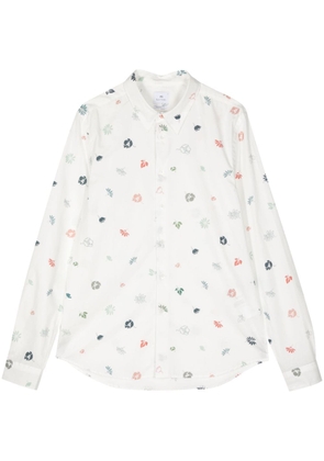 PS Paul Smith floral-print organic-cotton shirt - White