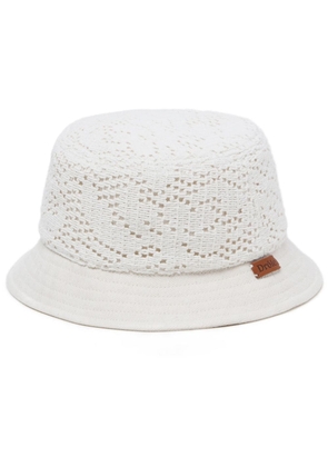 Drôle De Monsieur cotton blend bucket hat - White