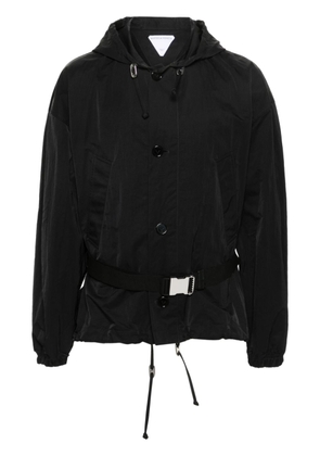 Bottega Veneta button-up hooded jacket - Black