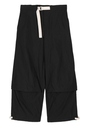 Jil Sander drawstring cropped trousers - Black