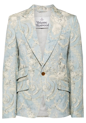 Vivienne Westwood One Button cotton blazer - Blue