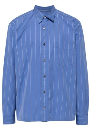 Paul Smith vetical-stripe print cotton shirt - Blue