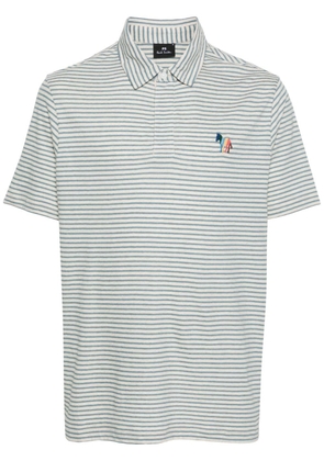 PS Paul Smith Zebra-motif striped polo shirt - Neutrals