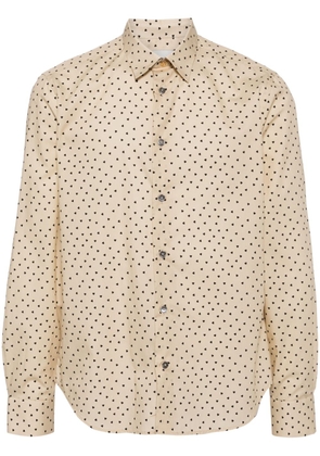 Paul Smith heart-print organic cotton shirt - Neutrals