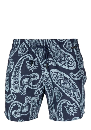ETRO paisley-print drawstring swim shorts - Blue