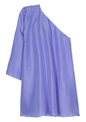 Forte Forte asymmetric silk mini dress - Purple