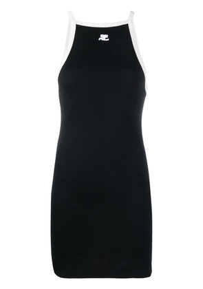 Courrèges sleeveless cotton mini-dress - Black