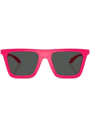 Versace Eyewear Greca-detail square-frame sunglasses - Pink