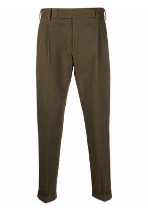 PT Torino cropped tapered-leg trousers - Green