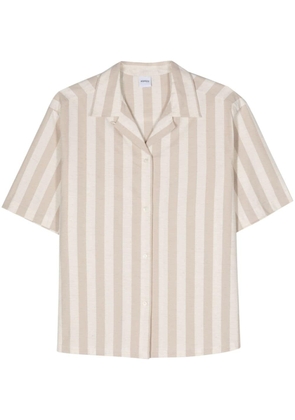 ASPESI striped slub-texture shirt - Neutrals