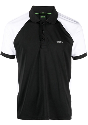 BOSS colour-block polo shirt - Black