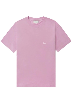 Maison Kitsuné logo-appliqué T-shirt - Pink