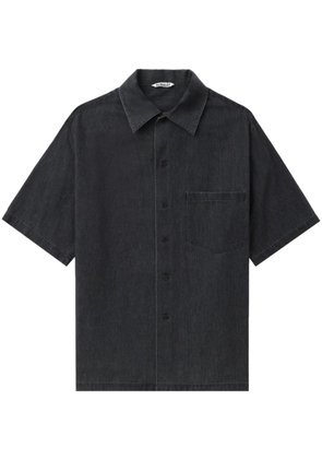 Auralee short-sleeved denim shirt - Black
