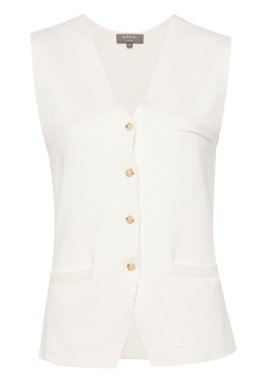 N.Peal Mila cotton-blend waistcoat - Neutrals