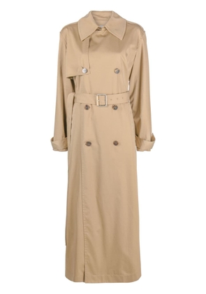 LOEWE belted long trench coat - Neutrals