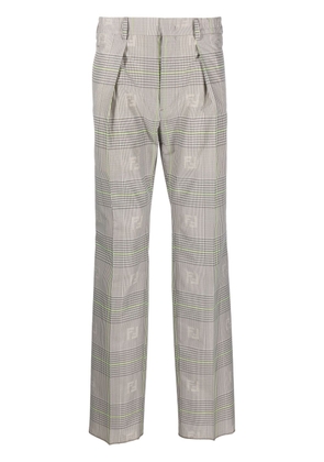 FENDI Prince-of-wales pattern trousers - Neutrals