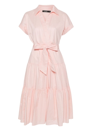 Lauren Ralph Lauren cotton tiered midi dress - Pink