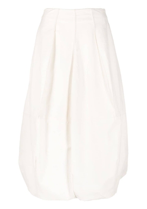 Gentry Portofino pleat-detail high-waisted skirt - Neutrals