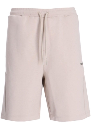 BOSS side-stripe cotton track shorts - Pink
