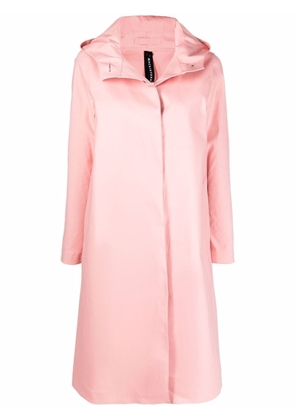 Mackintosh Watten bonded cotton hooded coat - Pink