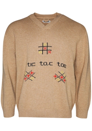 BODE Tic-tac-toe wool jumper - Neutrals