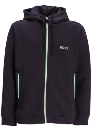 BOSS Saggy 1 logo-appliqué hoodie - Grey