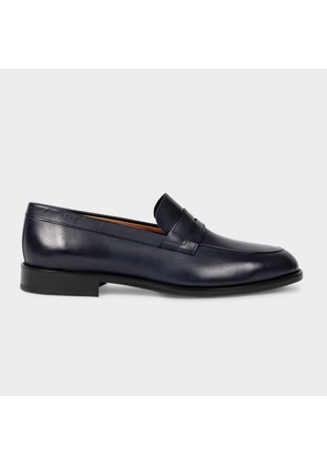 Paul Smith Navy Leather 'Montego' Loafers Blue