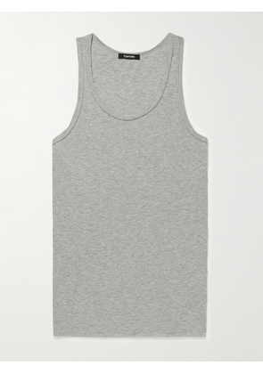 TOM FORD - Ribbed Cotton and Modal-Blend Tank Top - Men - Gray - S