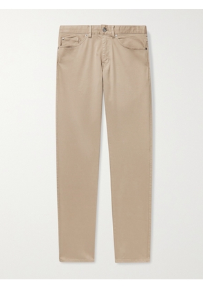 Peter Millar - Ultimate Stretch Cotton and Modal-Blend Sateen Trousers - Men - Brown - UK/US 32