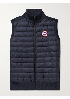 Canada Goose - HyBridge Slim-Fit Merino Wool and Quilted Nylon Down Gilet - Men - Blue - XS