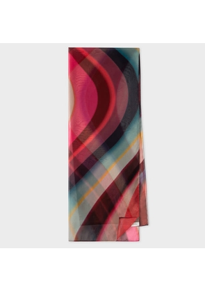 Paul Smith 'Spray Swirl' Silk Scarf Multicolour