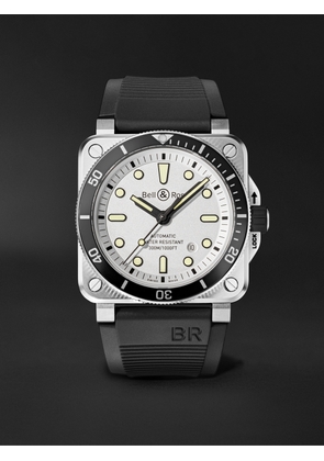 Bell & Ross - BR 03-92 Diver Automatic 42mm Stainless Steel and Rubber Watch, Ref. No. BR0392-D-WH-ST/SRB - Men - White