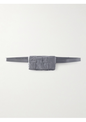 Bottega Veneta - Cassette Mini Intrecciato Leather Belt Bag - Men - Gray